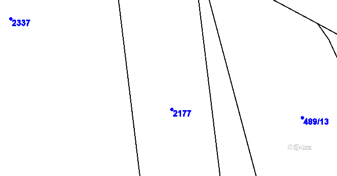 Parcela st. 489/27 v KÚ Rybnice, Katastrální mapa