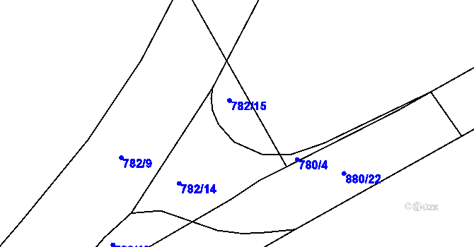 Parcela st. 782/12 v KÚ Hájek u Všerub, Katastrální mapa