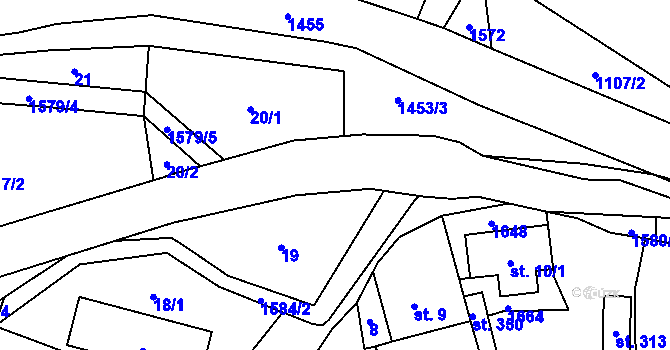 Parcela st. 1580/78 v KÚ Brusnice, Katastrální mapa