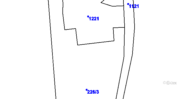 Parcela st. 226/4 v KÚ Kyje u Hajnice, Katastrální mapa