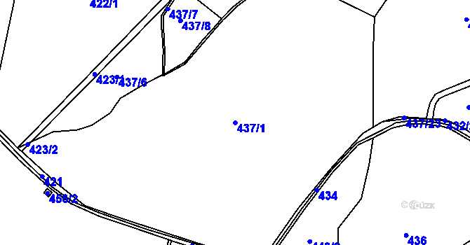 Parcela st. 437/1 v KÚ Haklovy Dvory, Katastrální mapa