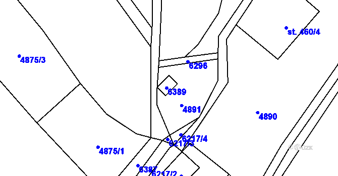 Parcela st. 460/2 v KÚ Halenkov, Katastrální mapa