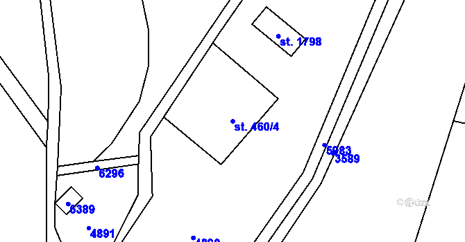 Parcela st. 460/4 v KÚ Halenkov, Katastrální mapa