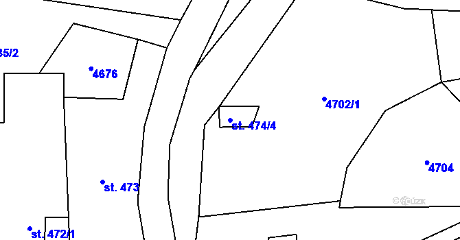 Parcela st. 474/4 v KÚ Halenkov, Katastrální mapa