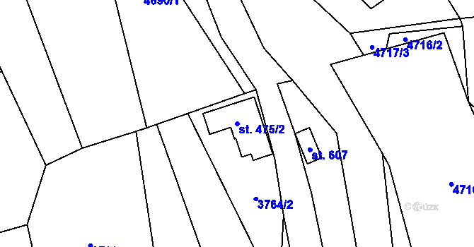 Parcela st. 475/2 v KÚ Halenkov, Katastrální mapa