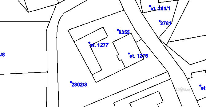 Parcela st. 751 v KÚ Halenkov, Katastrální mapa