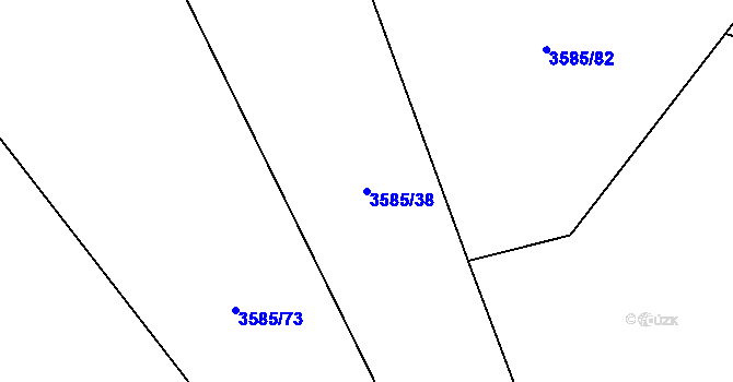 Parcela st. 3585/38 v KÚ Halenkov, Katastrální mapa