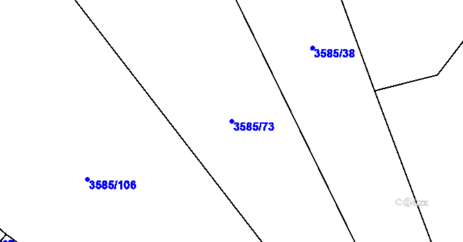 Parcela st. 3585/73 v KÚ Halenkov, Katastrální mapa
