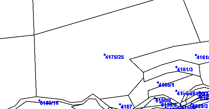 Parcela st. 4175/25 v KÚ Halenkov, Katastrální mapa