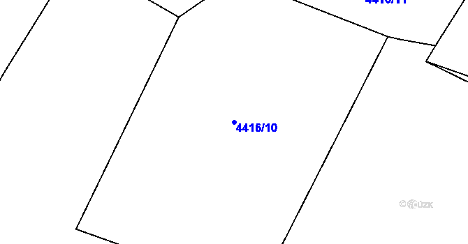 Parcela st. 4416/10 v KÚ Halenkov, Katastrální mapa