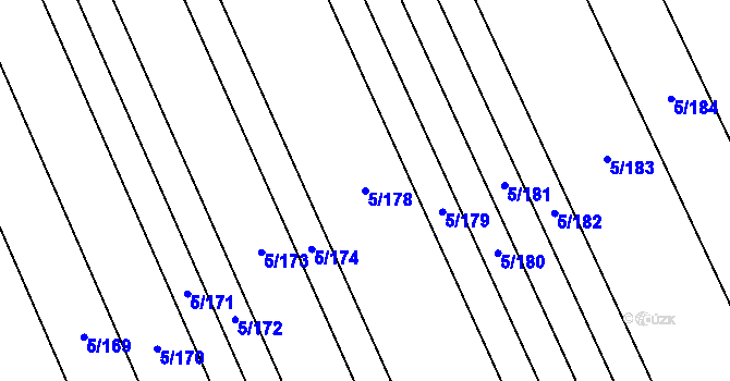 Parcela st. 5/178 v KÚ Halenkov, Katastrální mapa
