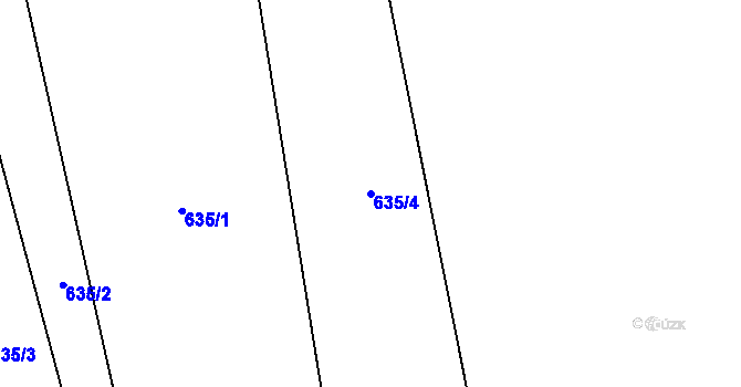 Parcela st. 635/4 v KÚ Halenkov, Katastrální mapa