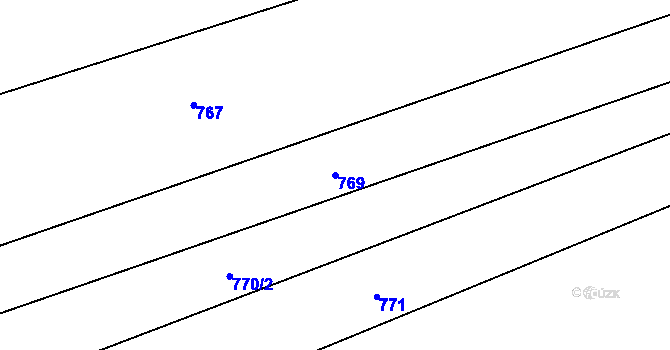 Parcela st. 769 v KÚ Halenkov, Katastrální mapa