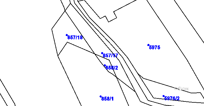 Parcela st. 857/17 v KÚ Halenkov, Katastrální mapa
