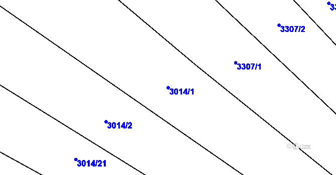 Parcela st. 3014/1 v KÚ Halenkovice, Katastrální mapa