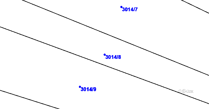 Parcela st. 3014/8 v KÚ Halenkovice, Katastrální mapa