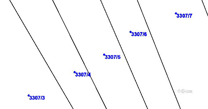Parcela st. 3307/5 v KÚ Halenkovice, Katastrální mapa
