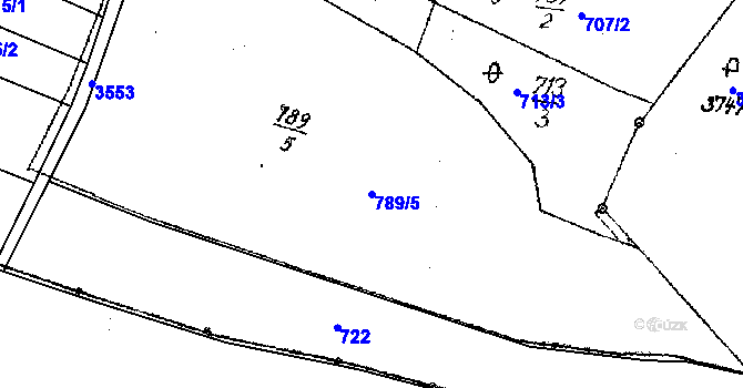 Parcela st. 789/5 v KÚ Halenkovice, Katastrální mapa