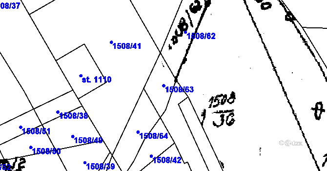 Parcela st. 1508/63 v KÚ Halenkovice, Katastrální mapa