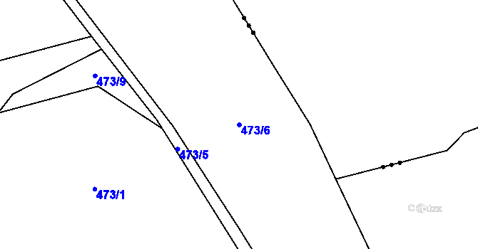 Parcela st. 473/6 v KÚ Hamr, Katastrální mapa