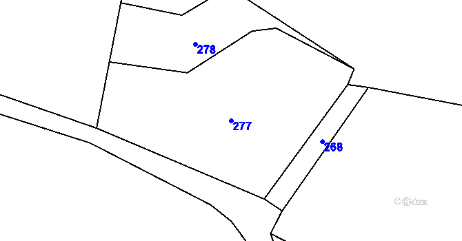 Parcela st. 277 v KÚ Hamr, Katastrální mapa