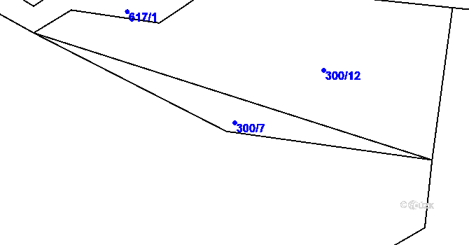 Parcela st. 300/7 v KÚ Hamr na Jezeře, Katastrální mapa