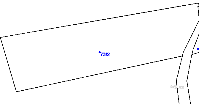 Parcela st. 73/2 v KÚ Hamr na Jezeře, Katastrální mapa