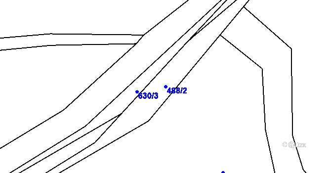Parcela st. 488/2 v KÚ Hamr na Jezeře, Katastrální mapa