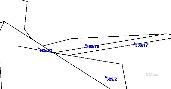 Parcela st. 333/16 v KÚ Hamr na Jezeře, Katastrální mapa