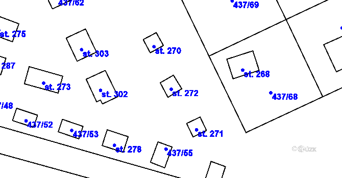 Parcela st. 272 v KÚ Hamr na Jezeře, Katastrální mapa