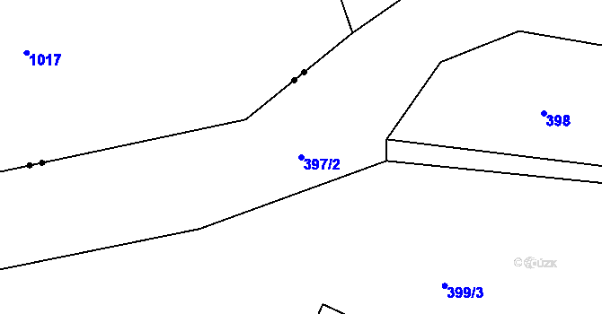 Parcela st. 397/2 v KÚ Hamr na Jezeře, Katastrální mapa