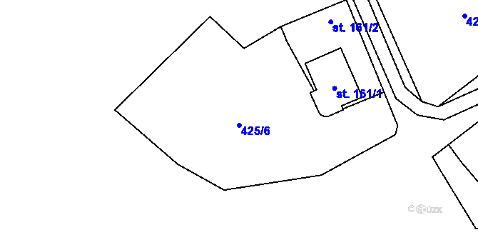 Parcela st. 425/6 v KÚ Hamr na Jezeře, Katastrální mapa