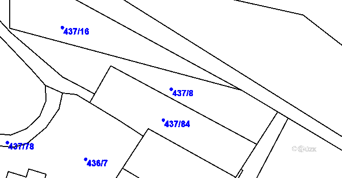 Parcela st. 437/8 v KÚ Hamr na Jezeře, Katastrální mapa