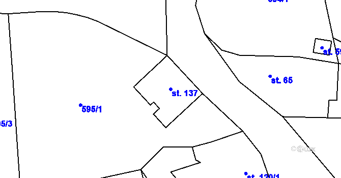 Parcela st. 137 v KÚ Hamr u Litvínova, Katastrální mapa