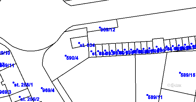 Parcela st. 393 v KÚ Hamr u Litvínova, Katastrální mapa