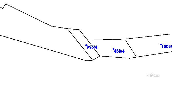 Parcela st. 955/4 v KÚ Hamr u Litvínova, Katastrální mapa