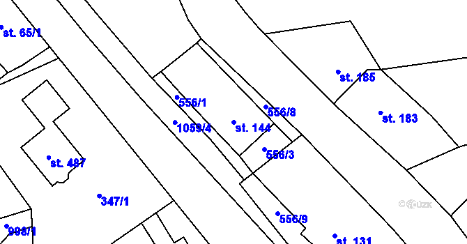 Parcela st. 144 v KÚ Janov u Litvínova, Katastrální mapa