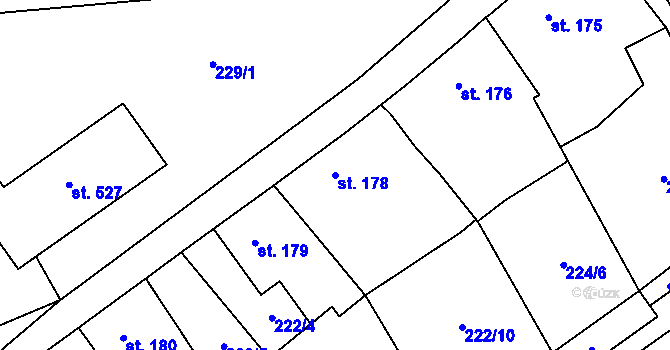 Parcela st. 178 v KÚ Janov u Litvínova, Katastrální mapa