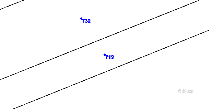 Parcela st. 719 v KÚ Hamry u Hlinska, Katastrální mapa