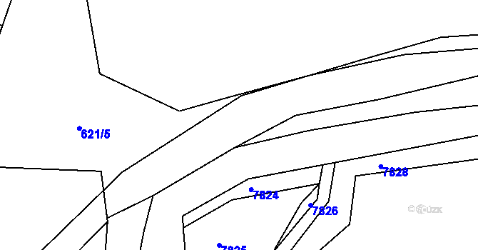 Parcela st. 620/3 v KÚ Hamry nad Sázavou, Katastrální mapa