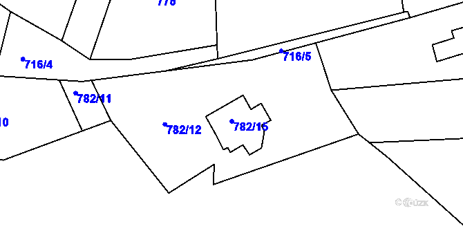 Parcela st. 782/15 v KÚ Hamry nad Sázavou, Katastrální mapa
