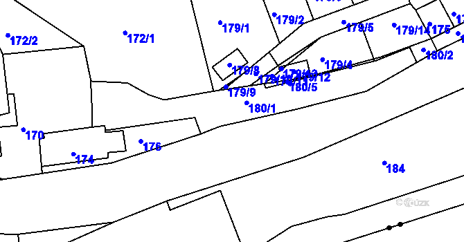 Parcela st. 177 v KÚ Najdek na Moravě, Katastrální mapa