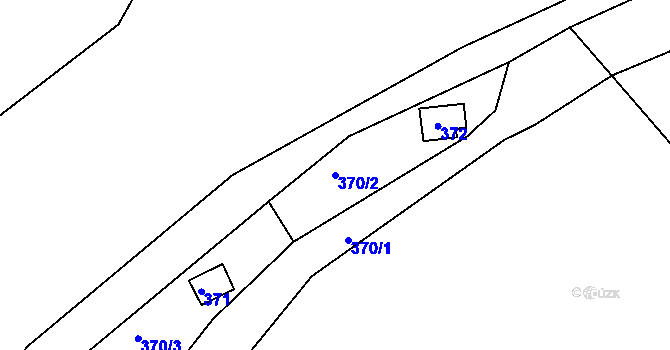 Parcela st. 370/2 v KÚ Najdek na Moravě, Katastrální mapa