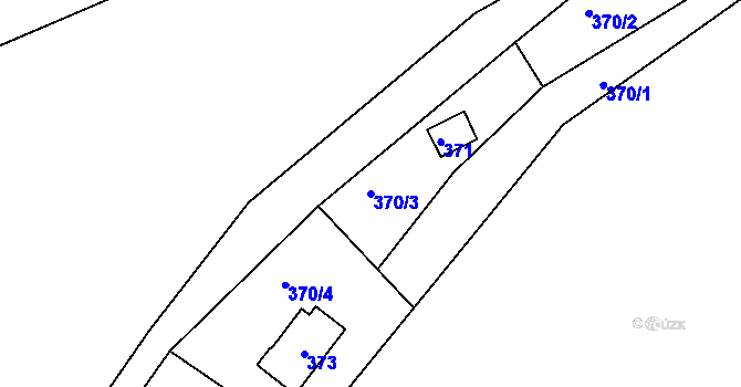 Parcela st. 370/3 v KÚ Najdek na Moravě, Katastrální mapa