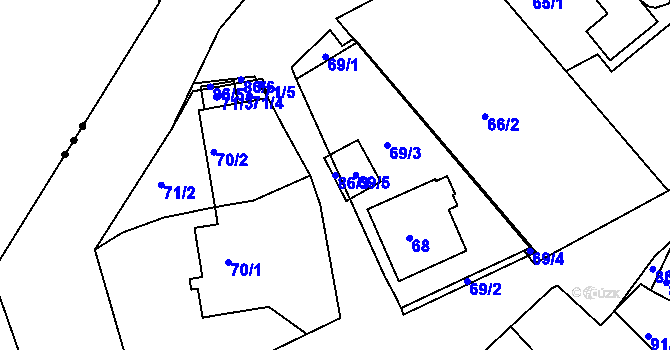 Parcela st. 86/3 v KÚ Najdek na Moravě, Katastrální mapa