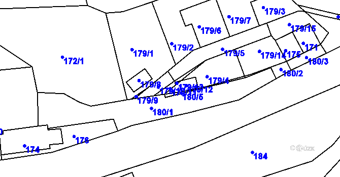 Parcela st. 179/11 v KÚ Najdek na Moravě, Katastrální mapa