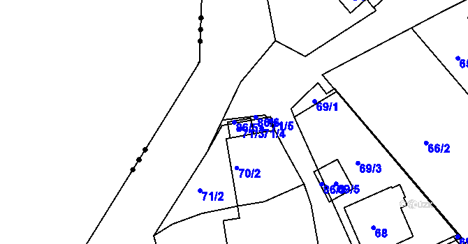 Parcela st. 86/5 v KÚ Najdek na Moravě, Katastrální mapa
