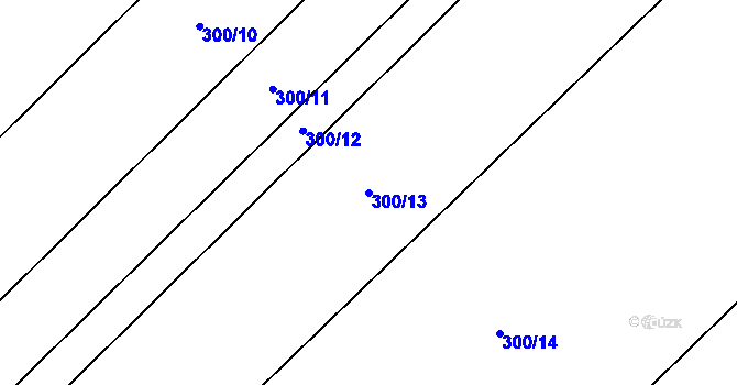 Parcela st. 300/13 v KÚ Myslechovice, Katastrální mapa