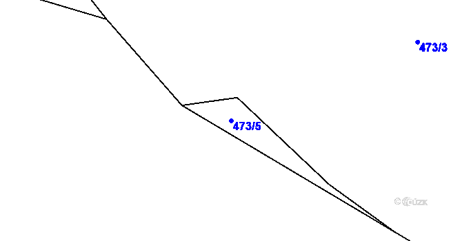 Parcela st. 473/5 v KÚ Hanušovice, Katastrální mapa