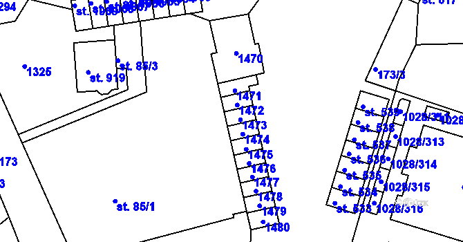 Parcela st. 485/4 v KÚ Harrachov, Katastrální mapa
